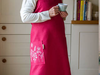 Hand Printed Linen Aprons , Helen Round Helen Round Country style kitchen