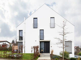 Doppelhaus BP11 im Neckartal, Schiller Architektur BDA Schiller Architektur BDA Casas minimalistas