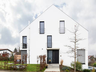 Doppelhaus BP11 im Neckartal, Schiller Architektur BDA Schiller Architektur BDA Minimalist Evler