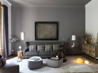 Piso en el Eixample de Barcelona. 2013, Deu i Deu Deu i Deu Eclectic style living room