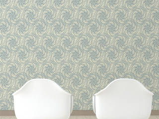 Luxury Wallpaper, Mockbee and Co Mockbee and Co Modern Oturma Odası