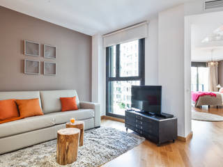 DECORACION DE PISO TURISTICO EN DIAGONAL MAR by JUDITH FARRAN de HOMED ECO , Home Deco Decoración Home Deco Decoración Living room