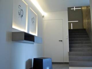 Projekt Gowarzewo, kabeDesign kasia białobłocka kabeDesign kasia białobłocka Modern corridor, hallway & stairs