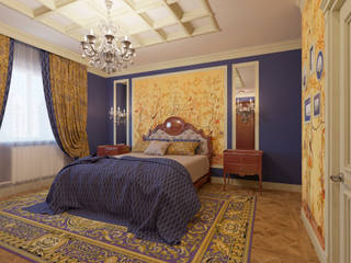 Визуализация классической спальни , OK Interior Design OK Interior Design غرفة نوم