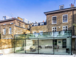 Barnes, London: Beautiful Seamless Glass Box Extension by Culmax with Glass Beams, Maxlight Maxlight 모던스타일 온실