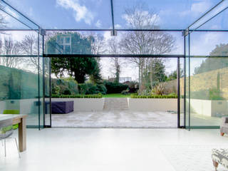 Barnes, London; Culmax Glass Box Extension and Maxlight Doors Maxlight Janelas e portas minimalistas