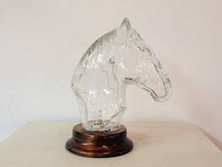 Lampe design en verre "Horse", By Bruno By Bruno Modern living room