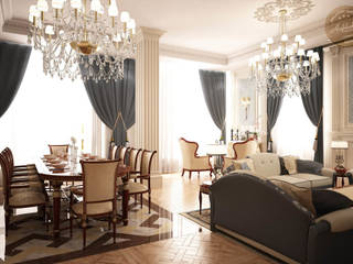 Классика в светлых тонах, Anfilada Interior Design Anfilada Interior Design Soggiorno classico