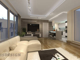 Минимализм в Резиденции Viladomy Milíčovský les, Прага., ISDesign group s.r.o. ISDesign group s.r.o. Living room