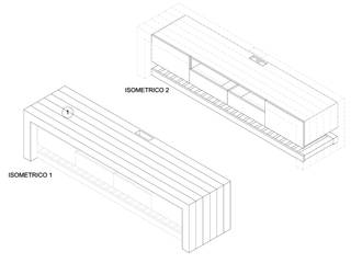 MUEBLE PARA TV, gOO Arquitectos gOO Arquitectos