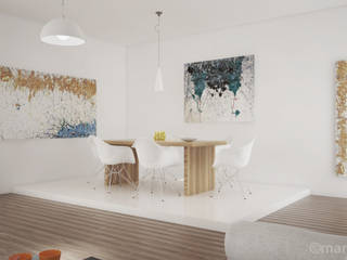 RENDERING INTERNI_LIVING DESIGN, Mario Longo Mario Longo Modern dining room