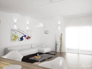 RENDERING INTERNI_LIVING DESIGN, Mario Longo Mario Longo Modern living room