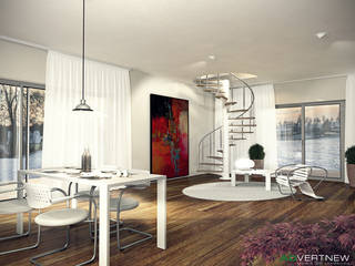 3D Render INTERNI e ARREDO, ADVERTNEW ADVERTNEW Modern dining room