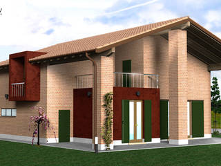 3D Render VILLETTA SINGOLA, ADVERTNEW ADVERTNEW Modern houses