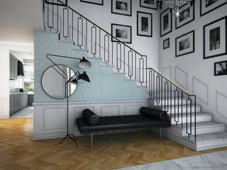 Dom w stylu New Modern, Pracownia Projektowa Pe2 Pracownia Projektowa Pe2 Classic style corridor, hallway and stairs