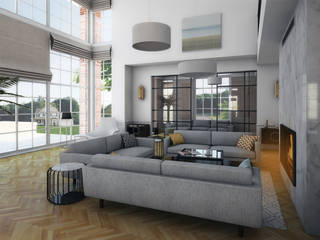 Dom w stylu New Modern, Pracownia Projektowa Pe2 Pracownia Projektowa Pe2 Living room