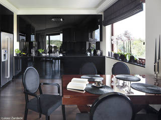 Apartament na Mokotowie inspirowany Art Deco, Pracownia Projektowa Pe2 Pracownia Projektowa Pe2 Sala da pranzo moderna
