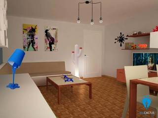 "Living room fun", blucactus design Studio blucactus design Studio Modern Living Room