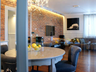 W stylu paryskiej kamienicy, Pracownia Projektowa Pe2 Pracownia Projektowa Pe2 Eclectic style dining room