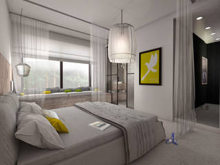 Sypialnia ze szczyptą romantyzmu, Pracownia Kaffka Pracownia Kaffka Eclectic style bedroom