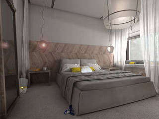 Sypialnia ze szczyptą romantyzmu, Pracownia Kaffka Pracownia Kaffka Eclectic style bedroom