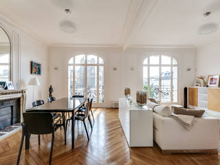 Un appartement haussmanien revisité - Paris 16e, ATELIER FB ATELIER FB Modern dining room