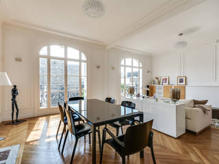 Un appartement haussmanien revisité - Paris 16e, ATELIER FB ATELIER FB Modern dining room