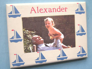 Sailing Boats Personalised Photo-frame, Anne Taylor Designs Anne Taylor Designs Moderne Kinderzimmer