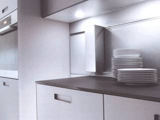 NX902 mat glas steen grijs, Eiland de Wild Keukens Eiland de Wild Keukens Cocinas de estilo minimalista