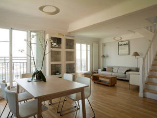 Un Duplex revisité -Neuilly, ATELIER FB ATELIER FB Modern dining room