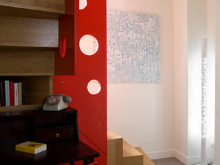 Réunion de 2 appartements en duplex -Paris-18e, ATELIER FB ATELIER FB Modern Corridor, Hallway and Staircase
