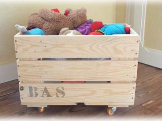 Caisses de rangement en bois de palette., La Fée rabote La Fée rabote Kamar Bayi/Anak Modern