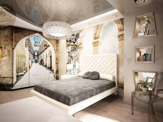 Cовременная элегантность, Anfilada Interior Design Anfilada Interior Design Eclectic style bedroom