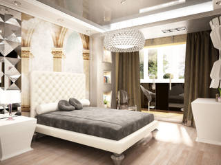 Cовременная элегантность, Anfilada Interior Design Anfilada Interior Design Eclectic style bedroom