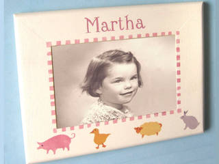 Farm Animals Personalised Photo-frame, Anne Taylor Designs Anne Taylor Designs Дитяча кімната Дерево Дерев'яні