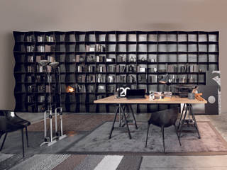 Iron-ic modular bookcase, Natural iron finishing Ronda Design Industriale Wohnzimmer Metall TV- und Mediamöbel