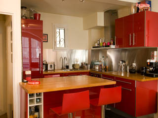 Appartement pour amateur de souliers-Paris-1e, ATELIER FB ATELIER FB Modern kitchen