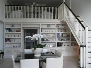 Bookcase Wall INGLISH DESIGN Classic style corridor, hallway and stairs Drawers & shelves