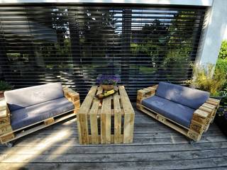 Das Sofa Hermann palettenmoebel.at Industrialer Balkon, Veranda & Terrasse Möbel