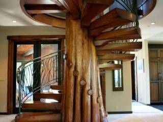 homify Pasillos, vestíbulos y escaleras de estilo moderno Madera Acabado en madera