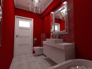 Projekt mieszkania w stylu glamour, Katarzyna Wnęk Katarzyna Wnęk Modern bathroom