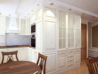 Квартира студия "Мокко", Дизайнер/Декоратор интерьера Дизайнер/Декоратор интерьера Classic style kitchen