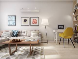 ИНТЕРЬЕР VA, INT2architecture INT2architecture Scandinavian style living room