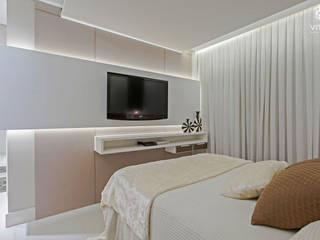 Apartamento C.A.A., VITRAL arquitetura . interiores . iluminação VITRAL arquitetura . interiores . iluminação Modern style bedroom