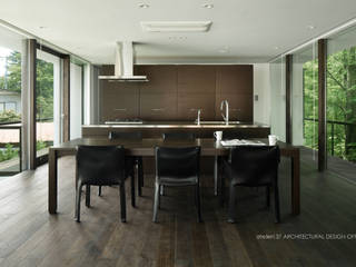 035カルイザワハウス, atelier137 ARCHITECTURAL DESIGN OFFICE atelier137 ARCHITECTURAL DESIGN OFFICE Cozinhas modernas Madeira Acabamento em madeira