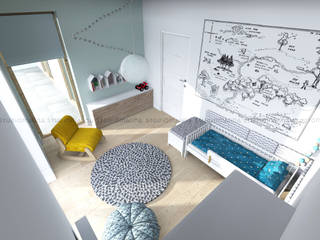 Pokój Tadka, Studio Malina Studio Malina Scandinavian style nursery/kids room