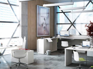 Luce e ampi spazi per un ambiente lavorativo migliore, Arienti Design Arienti Design Espaços comerciais