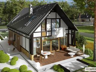 Projekt domu EX 15 , Pracownia Projektowa ARCHIPELAG Pracownia Projektowa ARCHIPELAG Moderne Häuser