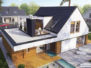 Projekt domu Neo G1 ENERGO , Pracownia Projektowa ARCHIPELAG Pracownia Projektowa ARCHIPELAG Moderne huizen