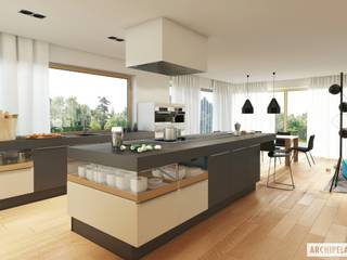 Projekt domu Neo G1 ENERGO , Pracownia Projektowa ARCHIPELAG Pracownia Projektowa ARCHIPELAG Modern kitchen